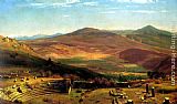 Mountains Canvas Paintings - The Amphitheatre of Tusculum and Albano Mountains, Rome